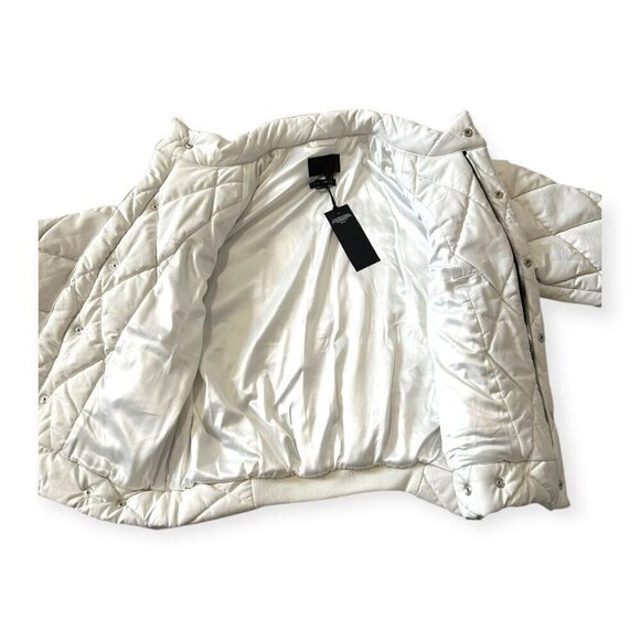 RtA Louisa Vegan Leather Jacket, White, Size S, White, New with tag - Picture 10 of 16